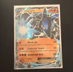 Pokemon Lucario EX Full Art Ultra Rare Holo XY-Furious Fists 54/111 180 HP - Image 1