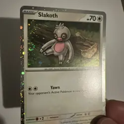 Pokemon TCG Slakoth 160/193 Cosmos Holo Exclusive with TRIPLE Swirl MINT - Image 3