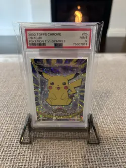 2000 Topps Chrome Pikachu - Pokemon T.V. - Sparkle - Image 1