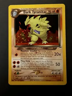 Pokemon Dark Tyranitar 11/105 Holo Rare Unlimited Neo Destiny LP - Image 1