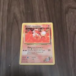 Pokemon TCG Blaine's Growlithe Gym Heroes 62/132 Regular LP. - Image 1
