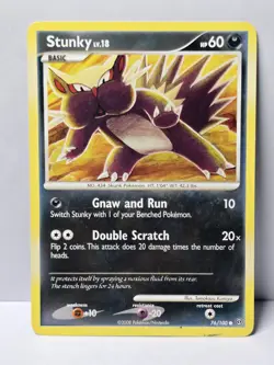 Stunky 76/100 Common Stormfront Pokemon Lightly Played - Image 1