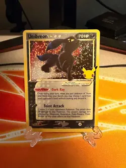 Pokemon TCG Umbreon Gold Star 17/17 Celebrations Classic Collection Holo NM - Image 1