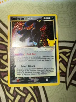Pokemon TCG Umbreon Gold Star 17/17 Celebrations Classic Collection Holo NM - Image 3