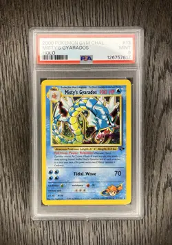 Misty’s Gyarados PSA 9 Pokemon WOTC 2000 Gym Challenge #13/132 Holo Swirl 🐉🌀 - Image 3