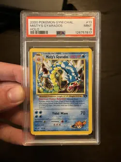 Misty’s Gyarados PSA 9 Pokemon WOTC 2000 Gym Challenge #13/132 Holo Swirl 🐉🌀 - Image 4