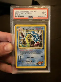 Misty’s Gyarados PSA 9 Pokemon WOTC 2000 Gym Challenge #13/132 Holo Swirl 🐉🌀 - Image 5