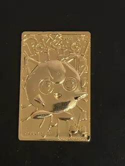 Vintage 1999 Pokemon 23k Gold Plated Trading Card Jigglypuff Burger King - Image 1