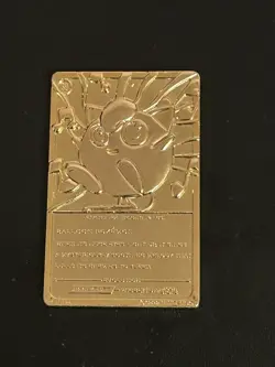 Vintage 1999 Pokemon 23k Gold Plated Trading Card Jigglypuff Burger King - Image 2