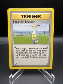 NM Pokemon Breeder Base Set Rare Vintage WOTC Pokemon TCG Card 76/102 Near Mint - Image 1