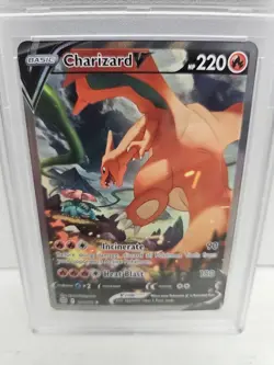 POKEMON 2022 BRILLIANT STARS CHARIZARD V FULL ART 154 PSA 9 - Image 2