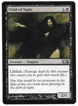 MAGIC THE GATHERING CHILD OF THE NIGHT CREATURE VAMPIRE 87/249 MTG 2011 - Image 1
