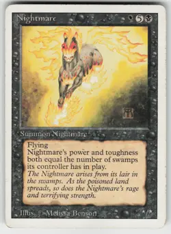 MTG Revised Edition # Nightmare Heavily played tcg - Image 1