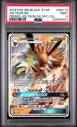 2019 Pokemon Black Star Promo Special Collection # SM173 Jolteon GX PSA 9 Card! - Image 1