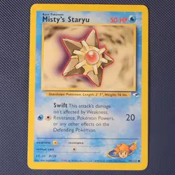 Misty's Staryu 90/132 - Gym Heroes - Common Vintage WOTC Pokemon Card - LP - Image 1