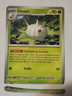 Silcoon 012/217 Ascended Heroes Pokemon TCG Card Packaging Miscut - Image 1