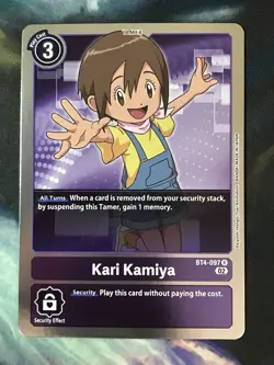 Digimon Card Game Single BT4-097 R Kari Kamiya Resurgence Reprint - Image 1