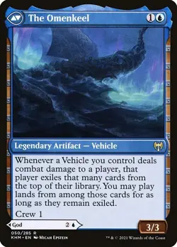 Cosima, God of the Voyage / The Omenkeel 1x FOIL KHM MTG Kaldheim Rare MINT blue - Image 2