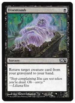 MAGIC THE GATHERING DISENTOMB SORCERY 94/249 MTG 2011 - Image 1