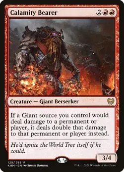 Calamity Bearer 2x FOIL KHM MTG Kaldheim Rare MINT red - Image 1