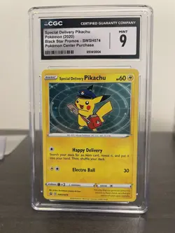 2020 Special Delivery Pikachu Holo SWSH074 Pokemon Center Promo CGC 9 Mint - Image 1