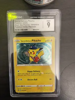 2020 Special Delivery Pikachu Holo SWSH074 Pokemon Center Promo CGC 9 Mint - Image 5