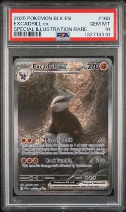 EXCADRILL EX #168 PSA 10 • 2025 Pokemon Sv Black Bolt Special Illustration Rare - Image 1