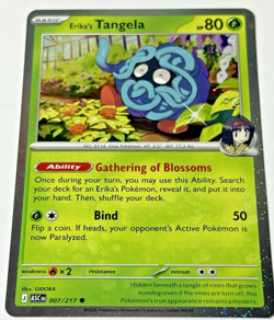 Erika's Tangela 007/217 Cosmos Holo with SWIRL Pokemon TCG Near Mint - Image 1