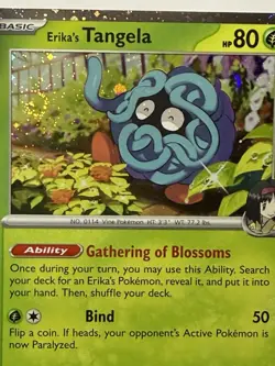 Erika's Tangela 007/217 Cosmos Holo with SWIRL Pokemon TCG Near Mint - Image 4