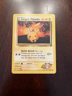 Vintage Pokemon - Lt. Surge's Pikachu 84/132 Gym Challenge - LP/NM - Image 1