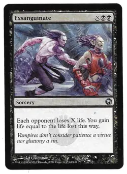 MAGIC THE GATHERING EXSANGUINATE SORCERY 61/249 Scars of Mirrodin MTG 2010 - Image 1