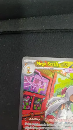 Mega Scrafty ex 285/217 Ascended Heroes Special Illustration Rare Pokemon - Image 4