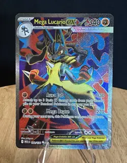 Pokemon Mega Evolution Mega Lucario EX Full Art 160/132 Ultra Rare English - Image 1