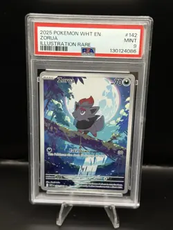 Pokemon TCG - Zorua - 142/086 - White Flare - Illustration Rare - Mint PSA 9 - Image 1