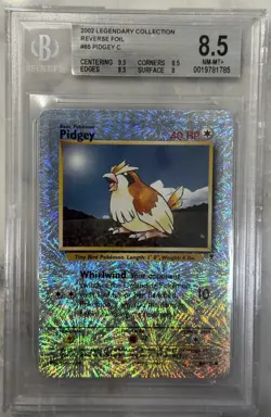 2002 Pokemon Legendary Collection Pidgey Reverse Holo #85 BGS 8.5 NM-MT+ - Image 1