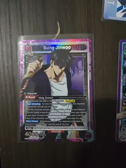 Solo Leveling Union Arena Lot 3 SR Sung Jin Woo + Action Point NM - Image 2