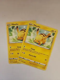 2X Pikachu Pokemon TCG Card 065/202 NM - Image 1