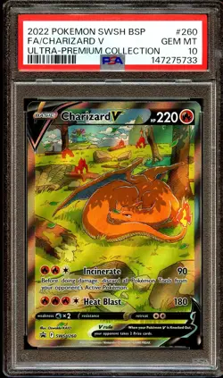 PSA 10 GEM MINT Charizard V SWSH260 UPC ALTERNATE ART PROMO Pokemon Card 733 - Image 1