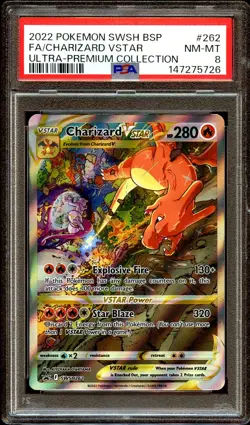 PSA 8 NM-MINT Charizard VSTAR SWSH262 UPC Promo ULTRA-PREMIUM Pokemon Card 726 - Image 1