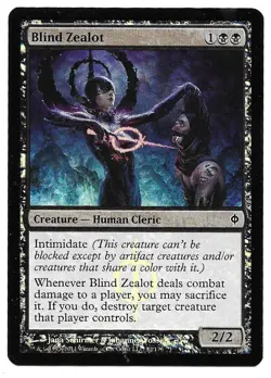 MAGIC THE GATHERING BLIND ZEALOT HUMAN CLERIC New Phyrexia 52/175 MTG - Image 3
