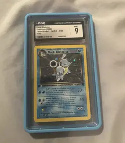 Pokemon TCG 1st Edition Dark Blastoise Holo Card 3/82. CGC 9. - Image 1