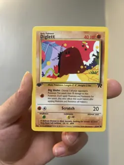 Pokemon Card 1st Edition Diglett 52/82 Team Rocket-NM - Image 1