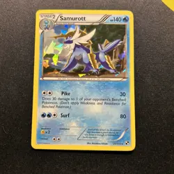 Samurott 31/114 Cracked Ice LP -Holo Rare Pokemon Card- Theme Deck (4s) - Image 1