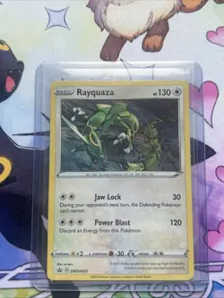 Pokemon TCG Rayquaza SWSH029 Holo Black Star Promo Card Near Mint Condition - Image 1