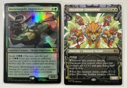 MTG TMNT 65 Card Lot-5 MYTHIC, 10 RARE, 20U, 30C) The Ooze Improviser Tricer P14 - Image 4