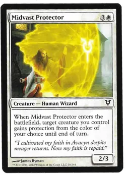 MAGIC THE GATHERING MIDVAST PROTECTOR HUMAN WIZARD 28/244 Avacyn Restored MTG - Image 1