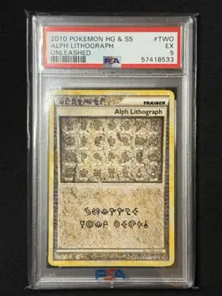 Pokemon TCG 2010 HeartGold SoulSilver Alph Lithograph Unleashed PSA 👀 Rare Card - Image 1