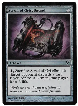 MAGIC THE GATHERING SCROLL OF GRISELBRAND ARTIFACT 221/244 Avacyn Restored MTG - Image 3