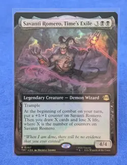 MTG Teenage Mutant Ninja Turtles Savanti Romero, Time's Exile Extended Art Foil - Image 1