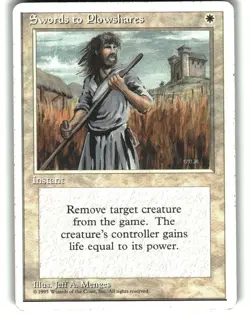 Magic the Gathering - Fourth Edition Swords to Plowshares 302 Uncommon 1995 - Image 1
